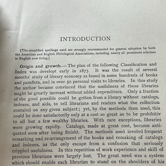 Dewey Decimal Classification and Index by Melvil Dewey, Ed. 8, copyright 1913 - Picture 11 of 16